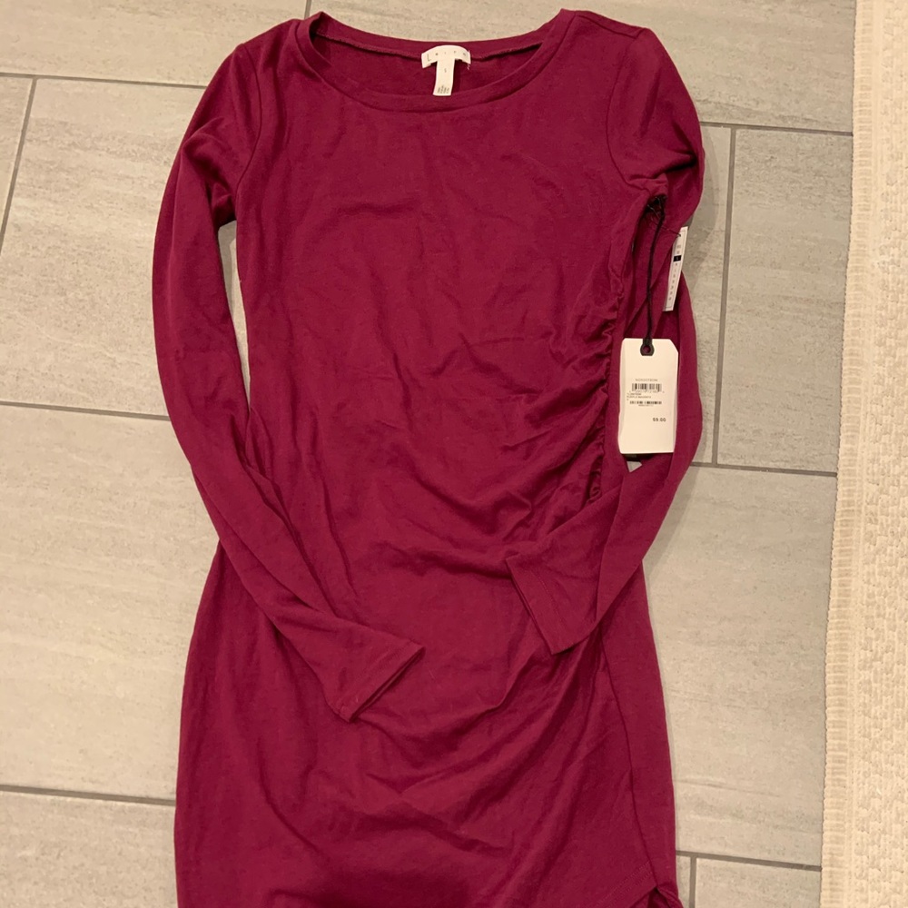 Leith long sleeve ruched dress